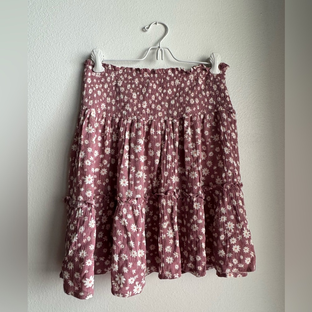 pink flower skirt